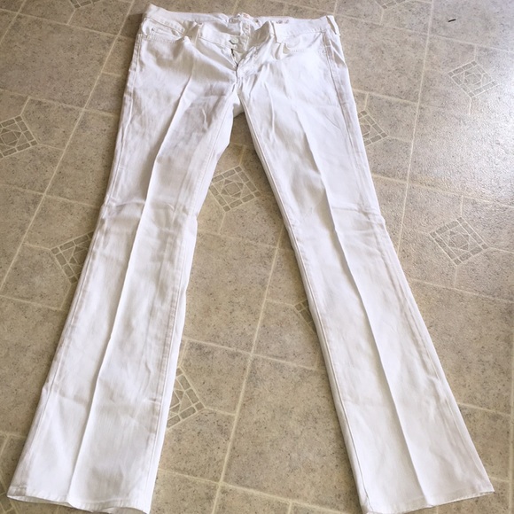 7 For All Mankind white wide leg bootcut jeans EUC - Picture 3 of 9